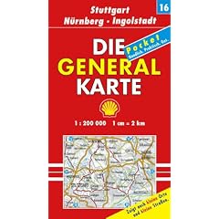 Die Generalkarten Deutschland Pocket, 20 Bl., Bl.16, Stuttgart, N�rnberg, Ingolstadt