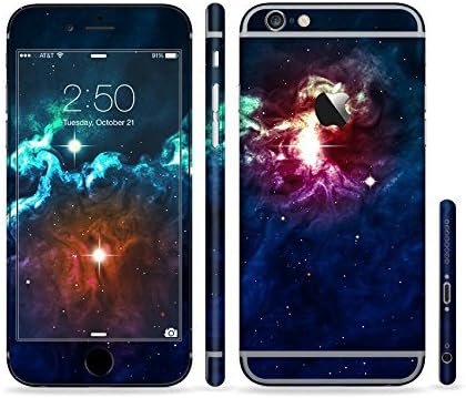 The Glowing Colorful Space Scene Sectioned Skin Set for the Apple iPhone 6 Plus