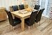 5ft Oxford Dining Room Extending table with 6 Epsom Brown Leather Chairs Set