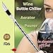 ABAM - Wine Bottle Chiller Stainless Steel Stick 3 in 1 with Aerator to Enhance Flavor and Designed Pourer in Gift Box - Keep Wine Chill longer - To chill wine from inside