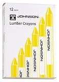 Johnson Level & Tool Lumber Crayons, Yellow, 12-Pack #3512-Y