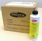 Delphi Hot Shot Emergency Diesel Fuel Additive, 16oz., Case of 12, Treats 50 gallons diesel fuel per Bottle