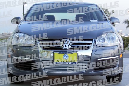 Satin (Brushed) Finish Aluminum Billet Grille for the Volkswagen Jetta