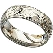 Platinum Hand Engraved Ladies Wedding Band