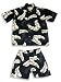 Coconut Pier - Boys 2-Piece Cabana Set, Black, Tan, Olive