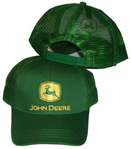 John Deere Adjustable Green Plastic Snapback Trucker Hat / Cap