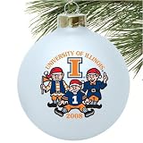 Illinois Fighting Illini White 2008 Collectors Series Ornament