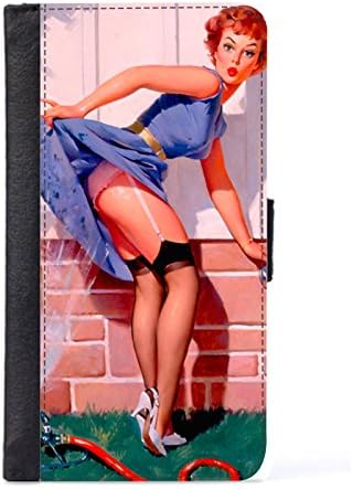 Case Fun Samsung Galaxy Note 3 (N9000) Faux Leather Wallet Case - A Near Miss Pin Up Girl