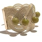 Serpentine Bracelet 04 Cuff Green Gemstone Silver Crystal Healing Upcycled