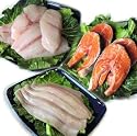 Fresh Fish Sampler, 2 lbs. Red Snapper, 2 lbs. Flounder, and 2 lbs. Salmon Steaks