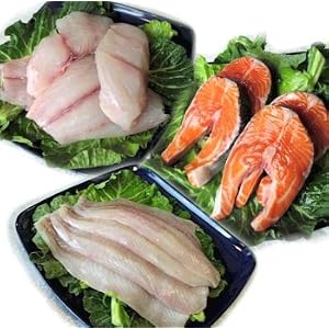 Charleston Seafood Fresh Fish Sampler, 96-Ounce Box by Charleston Seafood