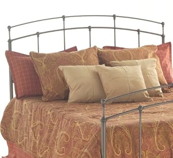 Twin Size Wrought Iron Metal Beds – Fenton Complete Bed in Black Walnut