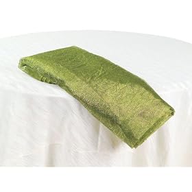 Pack of 2 Nature's Glow Green Sheer Glitter Fabric Overlays 120