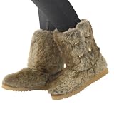 Golddigga Bottes Duveteux Allet Femme Taupe
