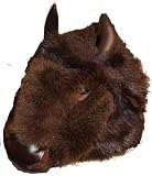 Buffalo Furry Plush Animal Hat - One Size Fits All, Unisex, Ski Cap
