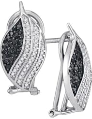 0.45CTW BLACK DIAMOND MICRO-PAVE EARRING