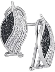 0.45CTW BLACK DIAMOND MICRO-PAVE EARRING