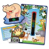 Pack of 'Happy Family' Jungle Animals Nursery and Room Thermometer, Happy Hippo Bath Thermometer and Forehead Thermometer Fever Pack for Baby/Child