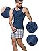 Men Undershirt Sleeveless Tank Top Workout Sports Slimming A-Shirt (Pack of 6)
