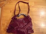SAC BORDEAUX FONCE VERNIS GRAND CONTENUE
