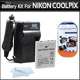 Buy Battery And Charger Kit For Nikon P100 P500 P510 Digital Camera Includes Extended... by Butterfly