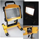 LED Baulampe/Baustrahler Arbeitsleuchte Bauleuchte mit 180 LED’s und integriertem Akku + Ladegerät