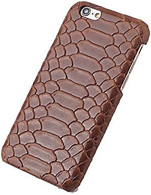 iPhone 6/6S Case, Levanpro Cattle Hide Full Grain Genuine Leather Case Python Embossed Leather Cover for Apple iPhone 6 / iPhone 6s (Brown)