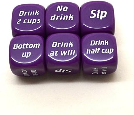 Purple English Dice Keychain / Creative / Screen / Dice (set of 6)