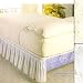 NEW WRAP AROUND EYELET LACE BED SKIRT / DUST RUFFLE, TWIN/FULL, WHITE