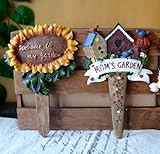 外国風 カントリー テイストが かわいい ウェルカム ガーデンピック 23cm 4種類 (おうちと小鳥)