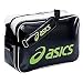 asics　アシックス　ジュニオーレ　エナメル（L）《約26L》 ショルダーバッグ☆サッカー ブラック×ライムグリーン 　EBS107-9084