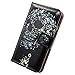 Bfun Packing Colorful Skull Black Card Slot Wallet Leather Cover Case for iPhone 6 Plus/6s Plus