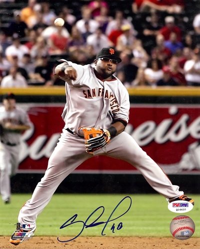 Pablo Sandoval Autographed/Hand Signed San Francisco Giants 8x10 Photo #1 2010 WS PSA/DNA