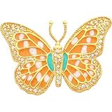 Gold Plated Cubic Zirconia Butterfly Pin