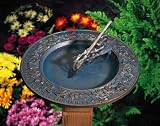 Columbine Sundial Birdbath Verdigris