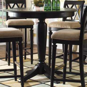 American Drew Camden Black Pedestal Table