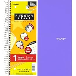 Five Star 1-Subject Notebook - Wide Ruled