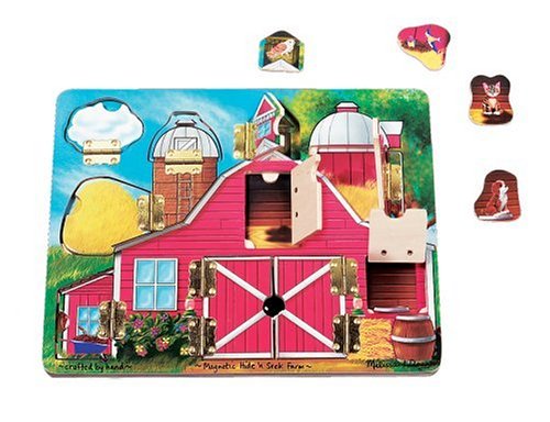 Childrens Toyshop  Toys : Melissa and Doug Magnetic Farm Hide & Seek