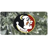 Florida State Seminoles (FSU) Camo Mirrored Logo License Plate
