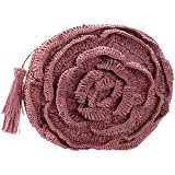 Mar Y Sol Maybelle Crochet Raffia Rose Clutch
