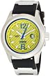 Chase-Durer Men's 990.2YL-RUBB Starburst Automatic Yellow Carbon Fiber Dial Watch