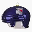 New York Rangers 3" Collegiate Glass Football Helmet Holiday Ornament - NHL Hockey