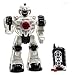 WolVol 10 channel Remote Control Shooting Robot Police Toy with Lightning Gun, Shooting Bullets will Fly, Lights and Sound Effects, Walks and Turns - TT713 Tyrannosaurus Ares white