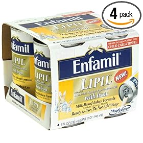 Enfamil Lipil Milk-Based Infant Formula with Iron, Ready-to-Use (Case Pack, Sixteen-8 Fluid Ounce Cans)