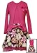 New Retro 60's Pink Flower Circle Dress with Cardigan ~ Christmas Holiday 4 to 6X Girls