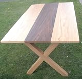 Solid Wood 2 Tone Walnut Dining Table