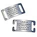 LuckyPet Slide-On Pet ID Tags, Personalized Dog and Cat Tags in 3 Sizes, Silent, Chew-Proof Stainless Steel Collar Tags, Custom Engraved, Fits Buckle or Snap Style Collars, Small, Closed Ends