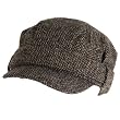 NWT TWEED MILITARY NEWSBOY GATSBY DRIVER CAP HAT * BROWN * Small / Medium