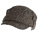 NWT TWEED MILITARY NEWSBOY GATSBY DRIVER CAP HAT * BROWN * Small / Medium