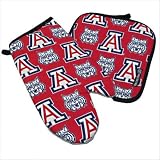 UA Logo University of Arizona Wildcats Oven Mitt Potholder Set for Kitchen Tailgating Barbecue or Outdoor Cooking POT HOLDER SET GIFT IDEA